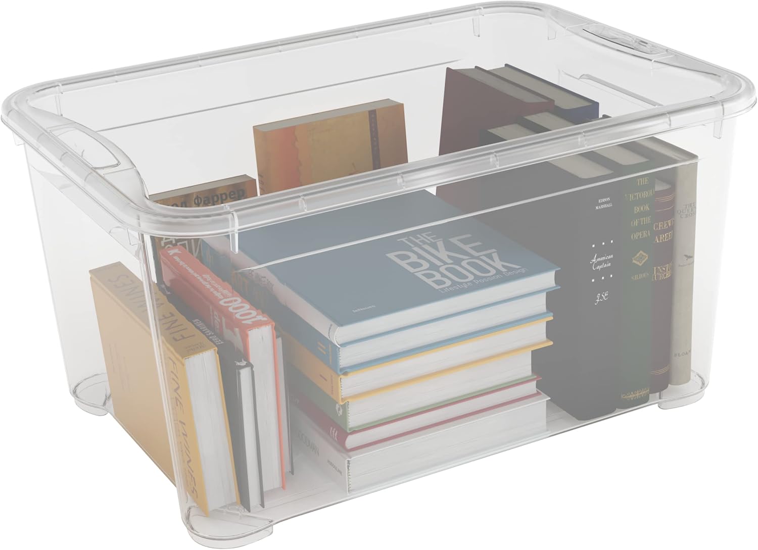 Thumbnail 3 de Keter Set di 5 Contenitori in Plastica con Coperchio T Box L, 47 L ciascuno, trasparenti