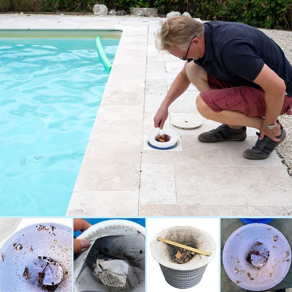 Detalle 2 de OFFCUP Calzini da skimmer per piscina (12 pezzi) per filtrare foglie, capelli e detriti