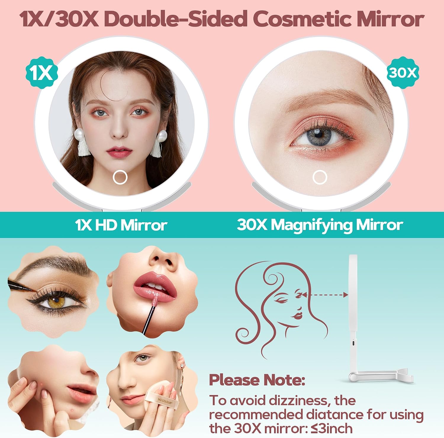 Thumbnail 1 de B Beauty Planet Miroir grossissant avec lumière 30X