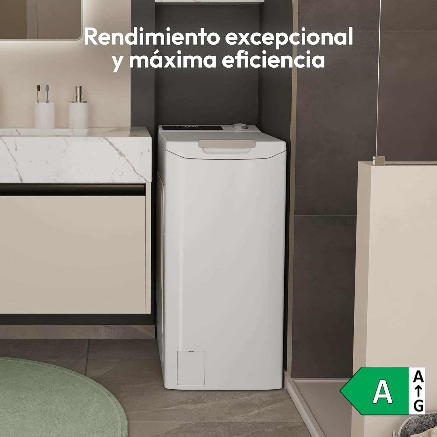 Detalle 2 de Candy ProWash 500 TCA286TM5-S: Lavadora Carga Superior de 8 kg con Wi‑Fi, 17 Ciclos y Inicio Diferido