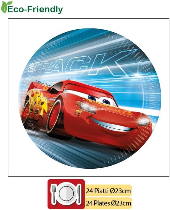 Detalle 2 de Ciao AZ084 – zestaw imprezowy Disney Cars, 88 elementów z papieru FSC