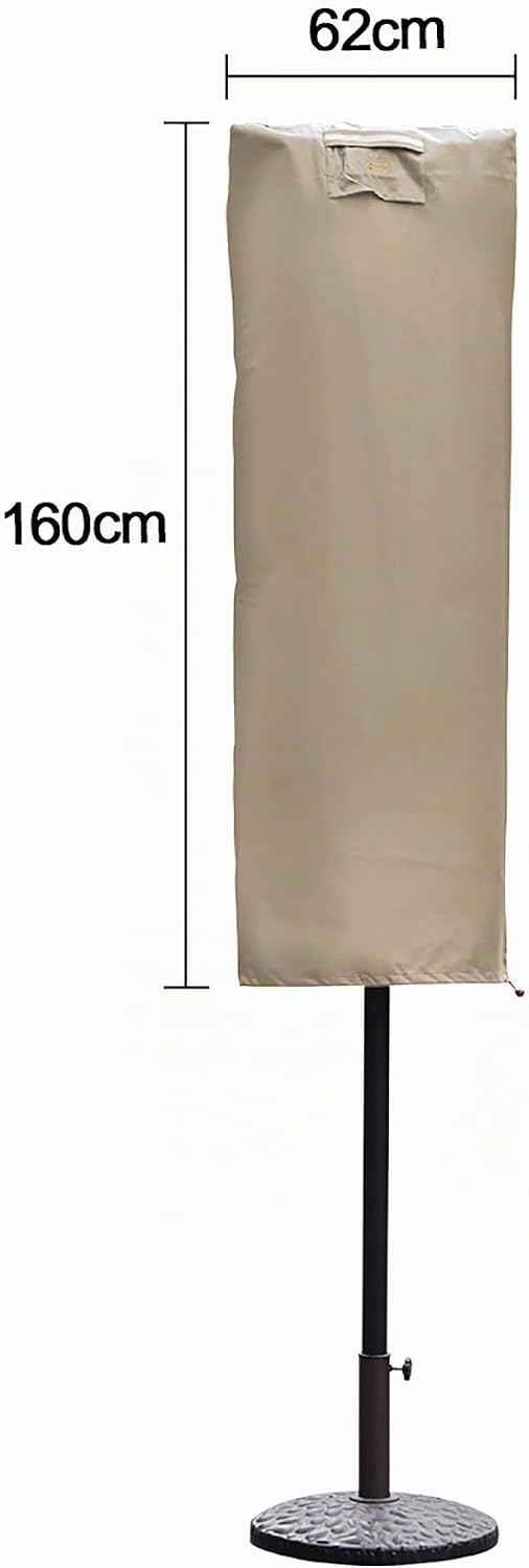 Thumbnail 6 de Sekey Schutzhülle für Doppel-Sonnenschirm – Taupe, 160 x 62 cm, mit Stab und Reißverschluss