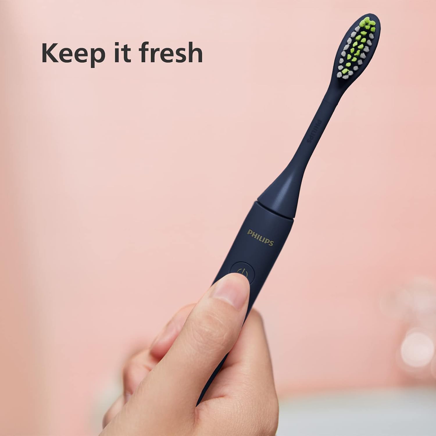 Detalle 2 de Philips One electric toothbrush brush head (BH1022/04) – pack of 2, blue