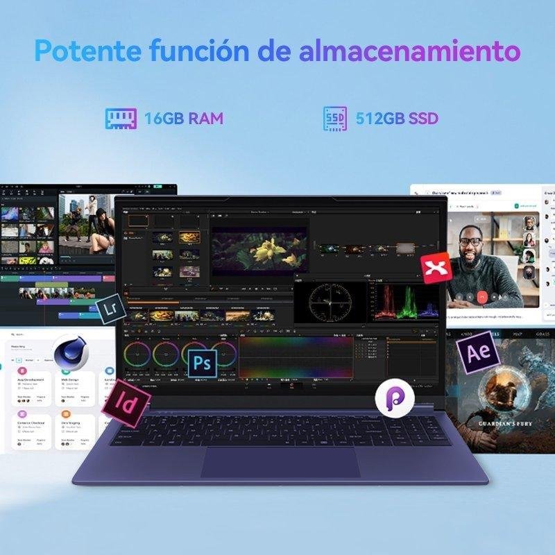 Detalle 2 de AMDEVPRO UCC-UL156: portátil 15,6" convertible con pantalla táctil, 16 GB y Windows 11 Pro