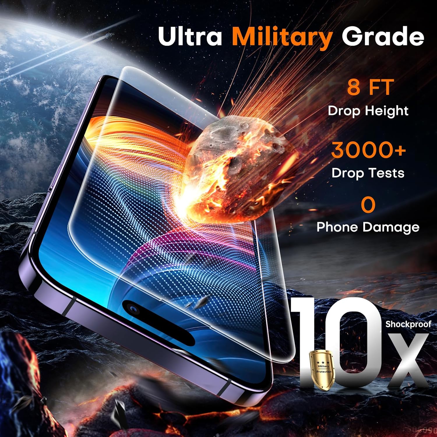 Detalle de TOCOL iPhone 14 Pro Max Screen Protector 2-Pack