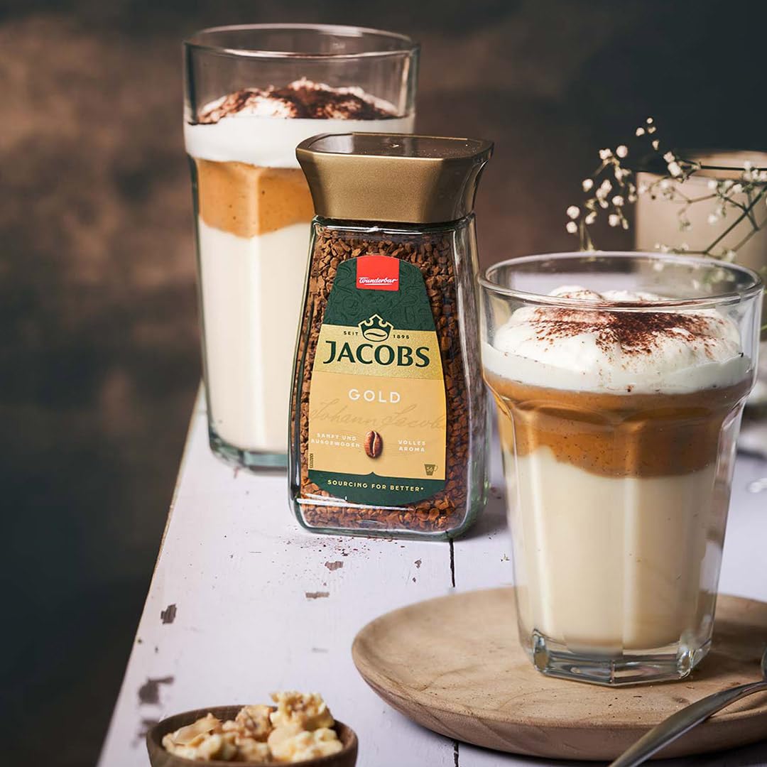 Thumbnail 3 de Jacobs Gold löslicher Bohnenkaffee, 200 g Glas – milder Instant Kaffee für 112 Tassen
