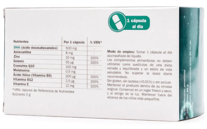 Detalle 2 de Gynea Gestagyn Men cápsulas 60 unidades Fertilidad