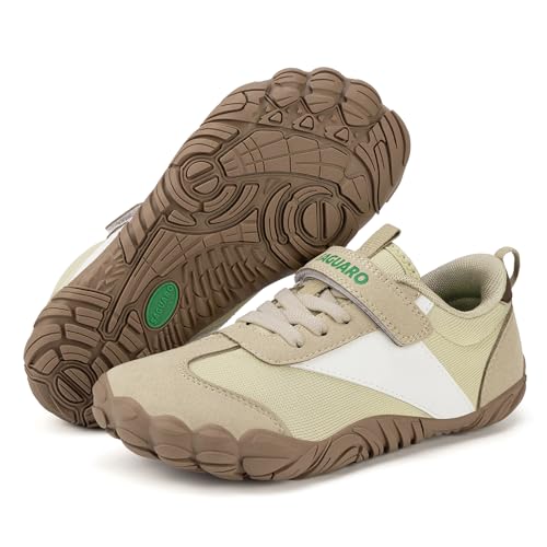 Imagen de SAGUARO Zapatillas Barefoot Niños Niña Calzado Descalzos Suaves Ligeras Sneakers Minimalista Transpirables y Antideslizantes, Caqui, 29 EU en OfertitasTOP