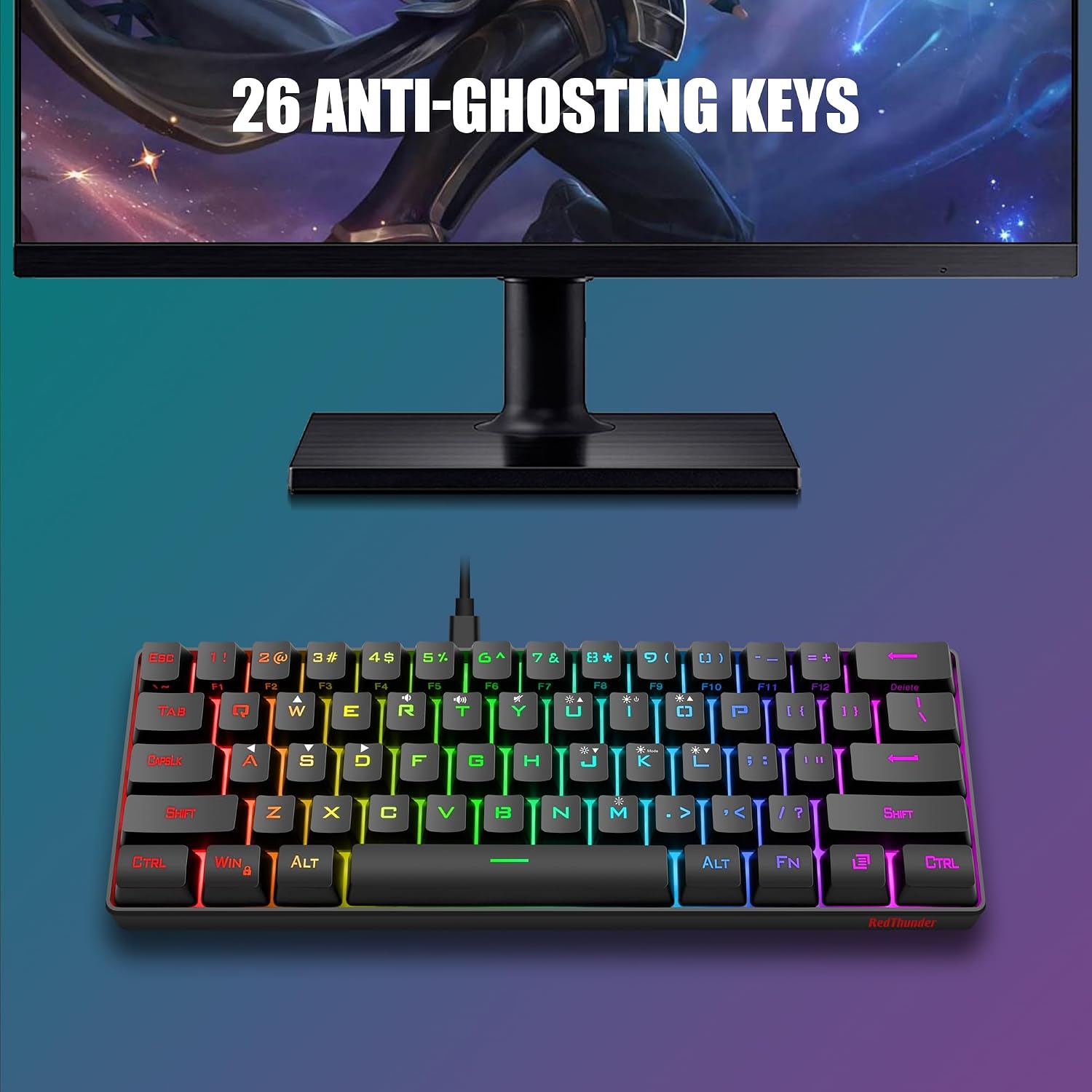 Detalle 2 de RedThunder 60% Gaming Keyboard and Mouse Combo