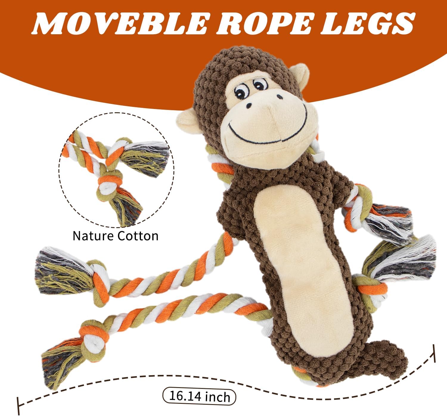 Thumbnail 2 de CneeeeeB Plush Squeaky Dog Toy for Large Breeds