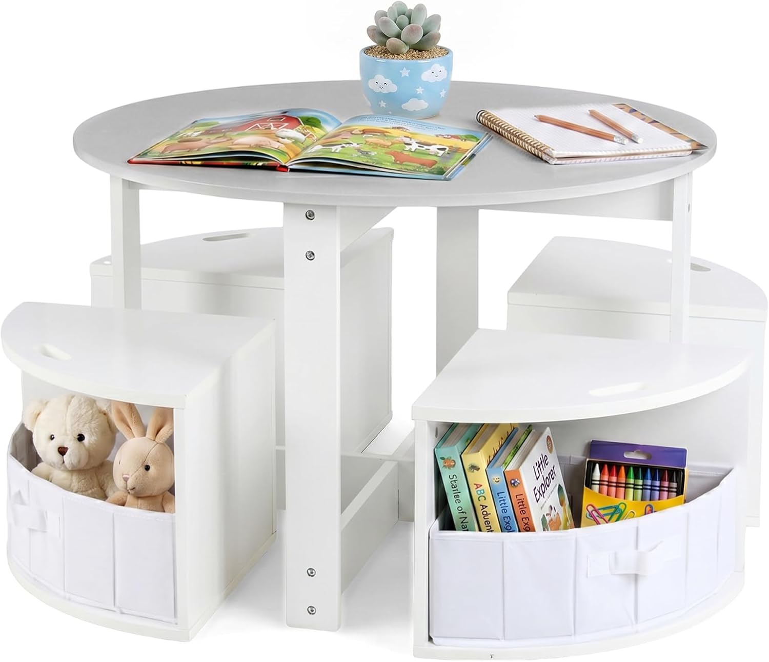 Detalle de INFANS Kids Table and Chair Set, Wooden