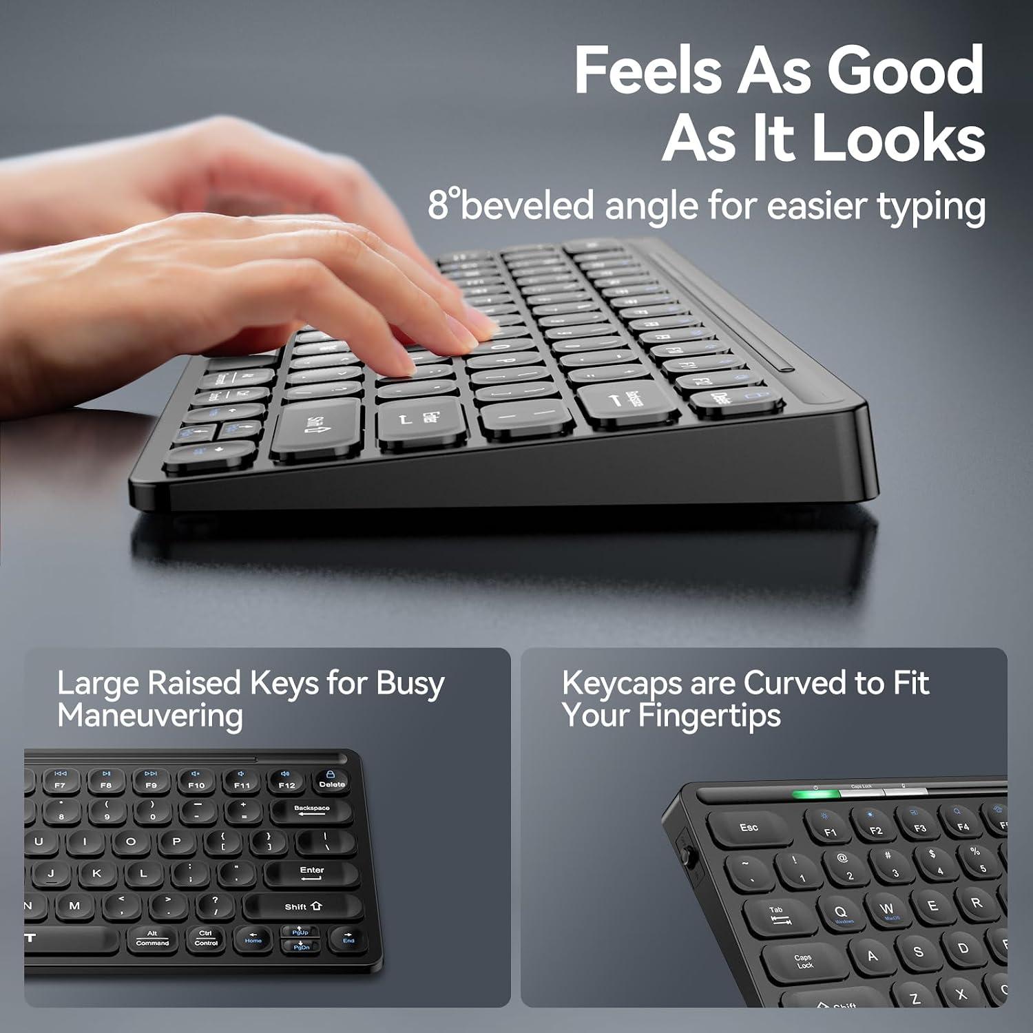 Detalle 1 de TECKNET Mini Wireless Keyboard 10-month battery