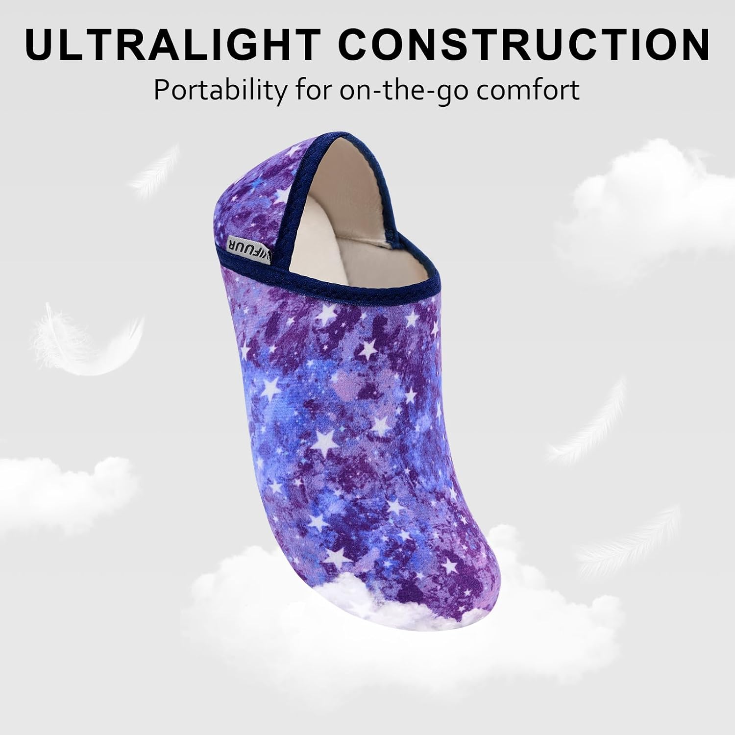 Detalle 1 de VIFUUR Fuzzy Barefoot Slipper Socks, Machine-Washable with Non-Slip Soles