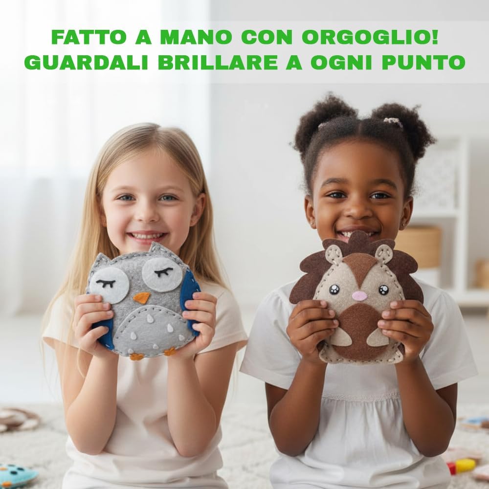 Thumbnail 6 de DeFieltro Título Animali del Bosco – Kit Cucito Bambina e Bambino (7 Figure) per Imparare e Giocare