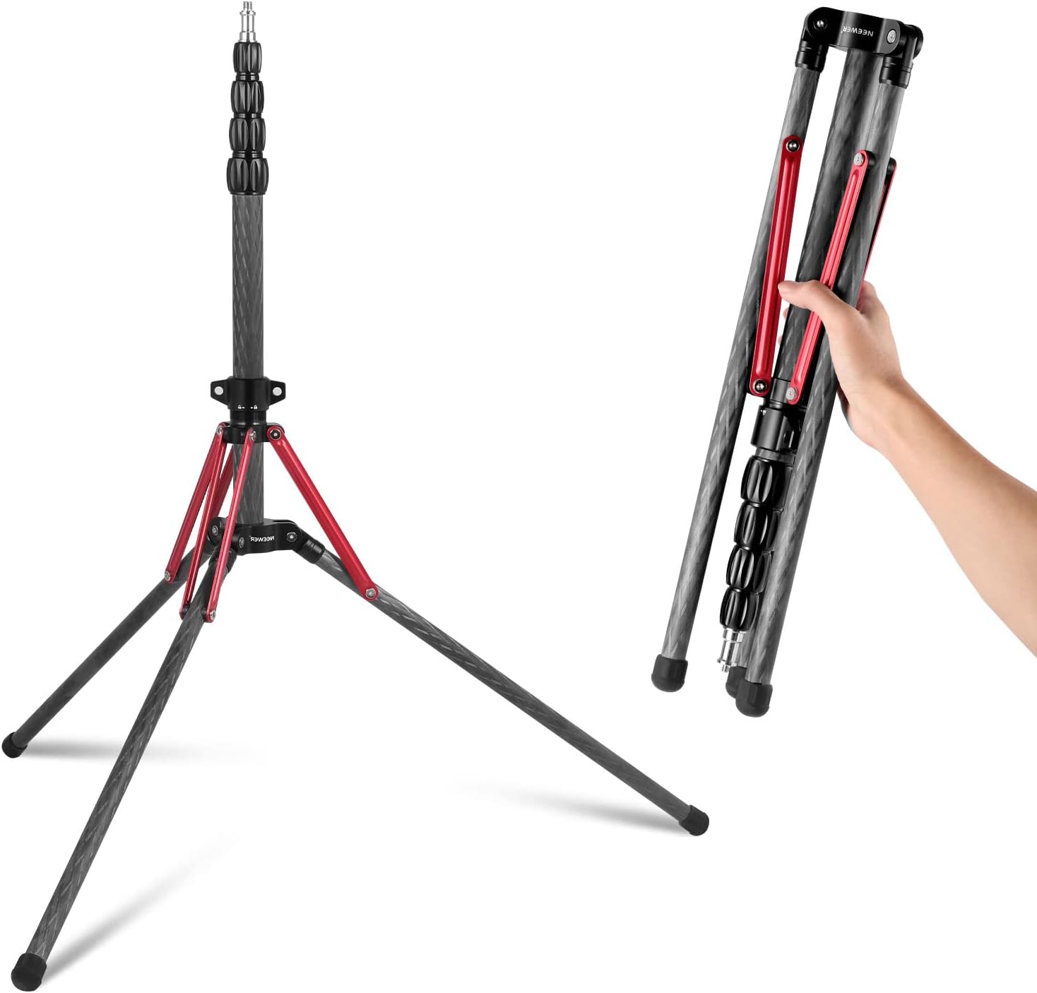 Detalle de NEEWER ST210R Kohlefaser Reisestativ 220cm