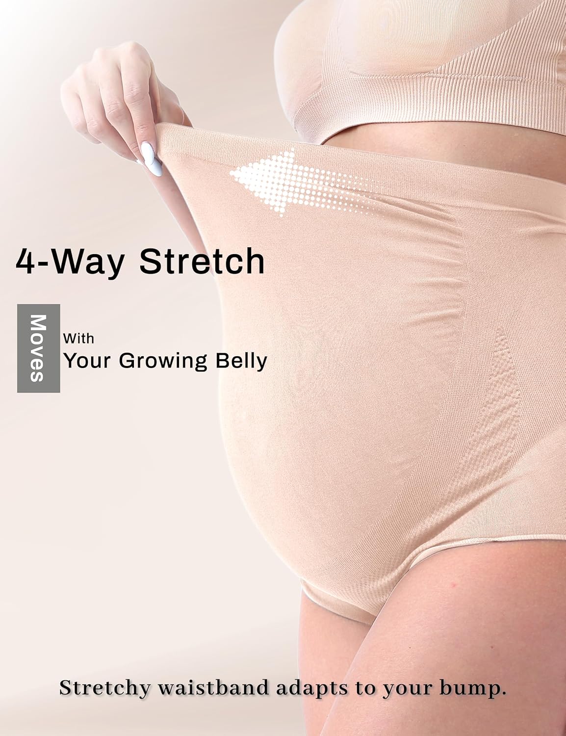 Thumbnail 1 de SUNNYBUY Women’s Maternity High Waist Seamless Hipster Over-Bump Underwear (Pregnancy)