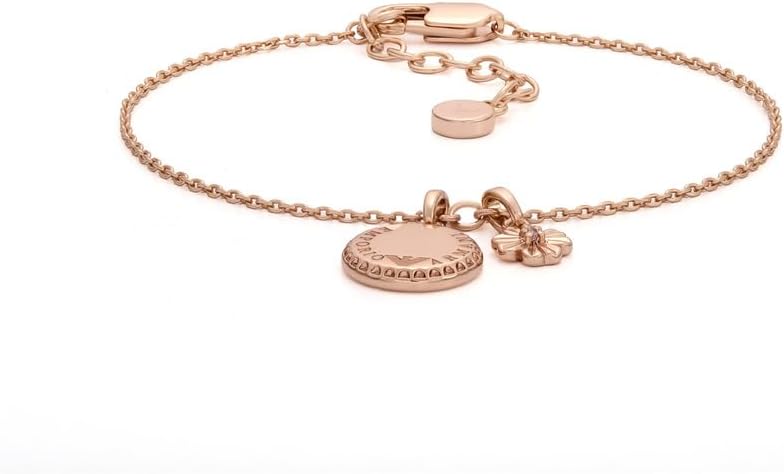 Detalle de Emporio Armani Damenarmband aus Edelstahl oder Messing mit roségoldenem Karabinerverschluss