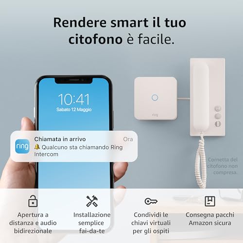 Thumbnail 8 de Ring Intercom Audio: citofono intelligente con audio in streaming, chiavi virtuali e accesso remoto