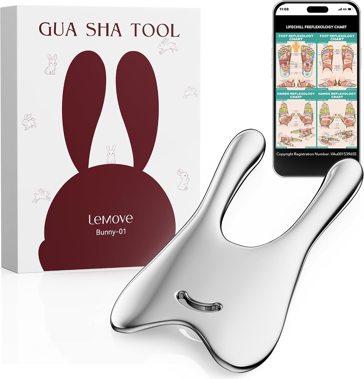 Detalle de Lemove Stainless Steel Gua Sha Tool