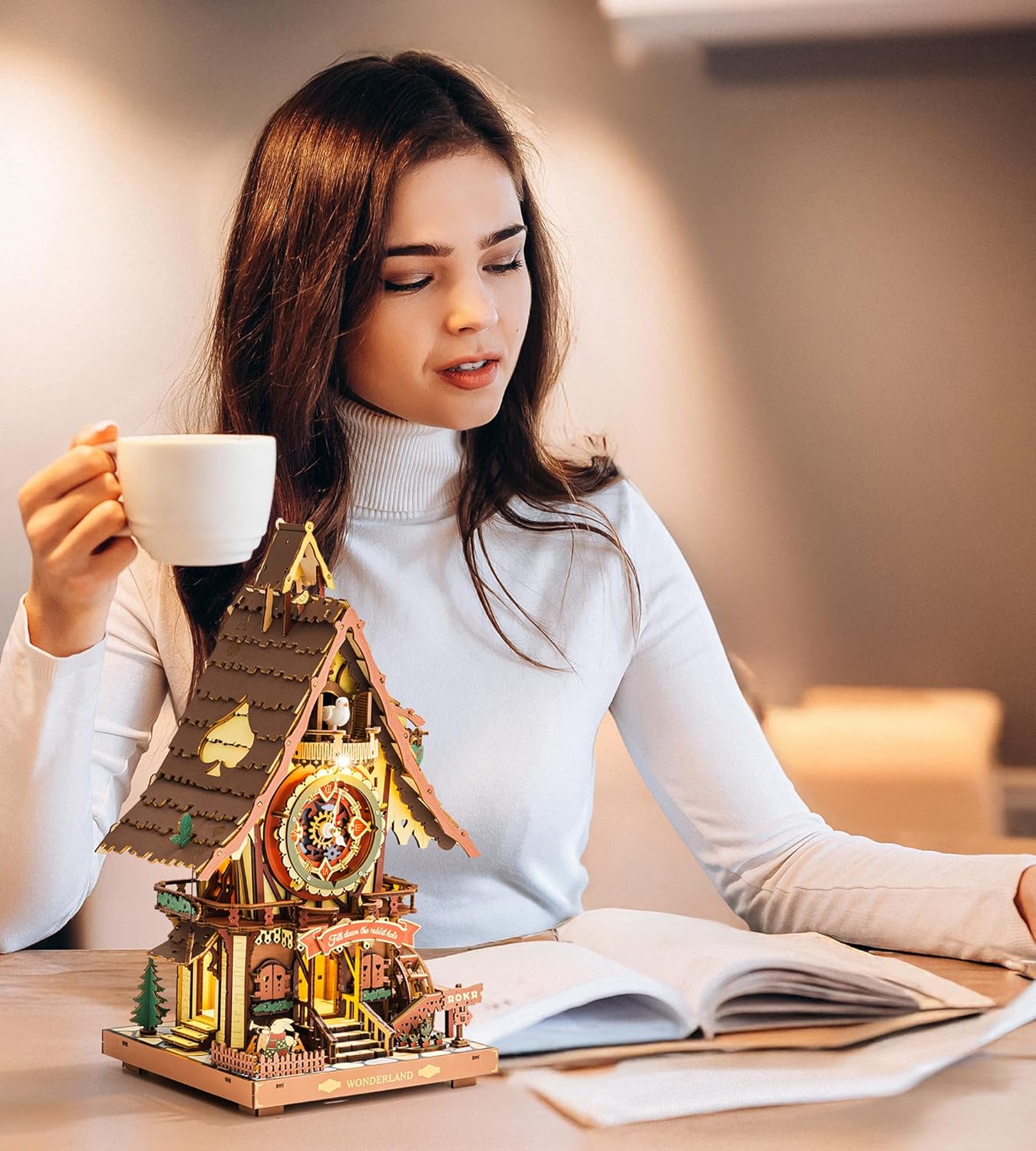 Thumbnail 6 de ROKR LC901 Reloj de cuco 3D madera 🧩