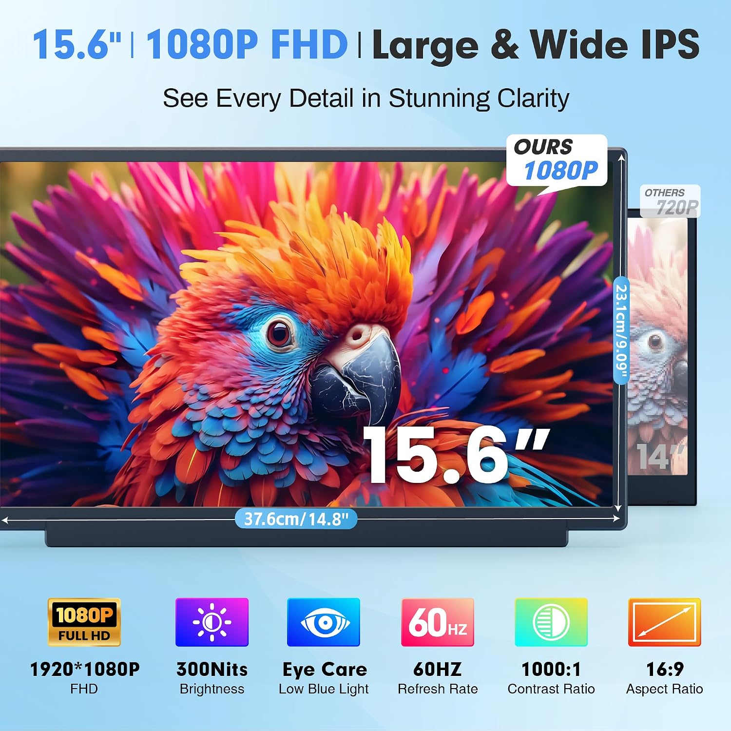 Detalle de Upgraded 15.6" Laptop Screen Extender with 4-in-1 Modes