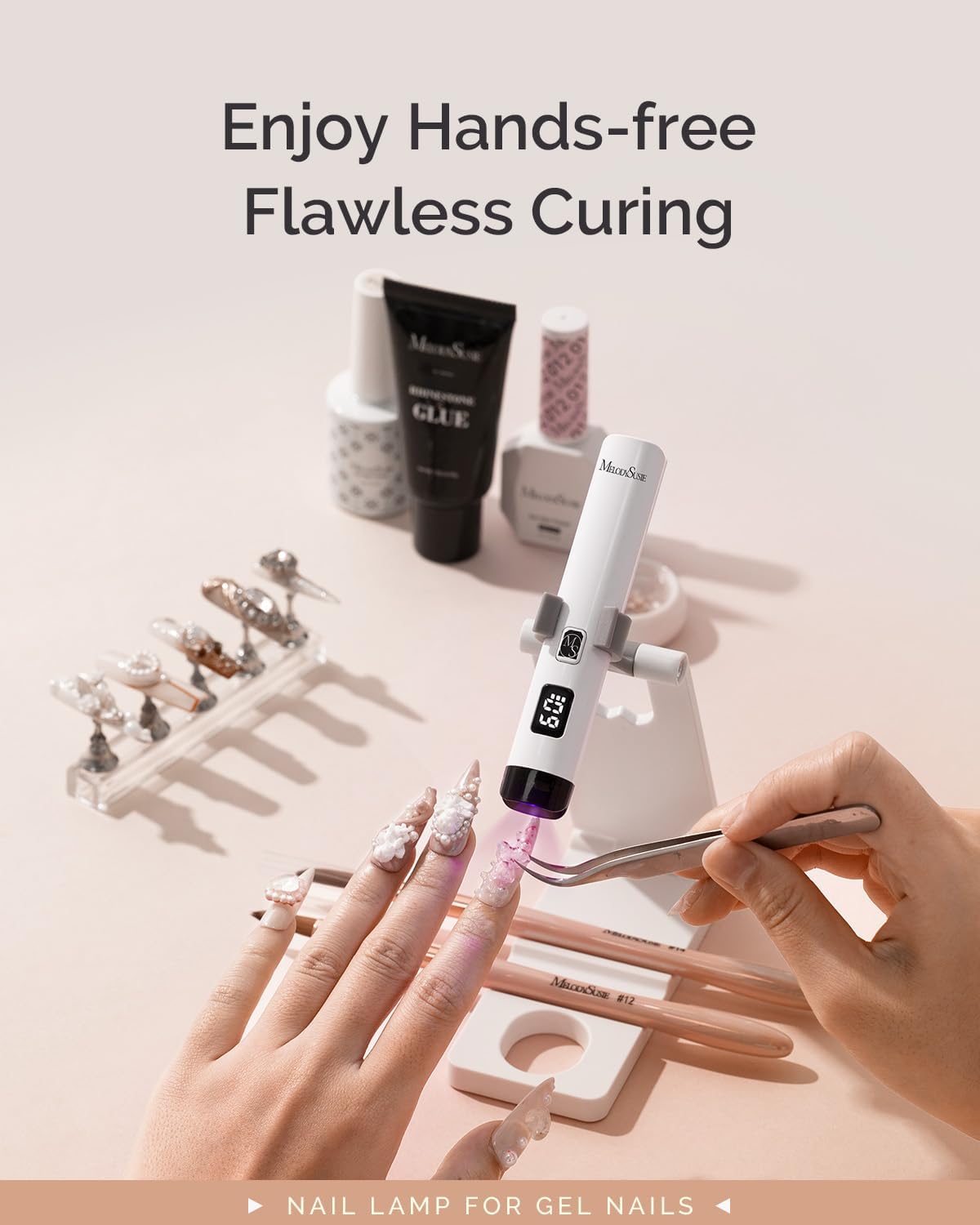 Detalle 2 de MelodySusie Handheld UV Nail Lamp with LCD