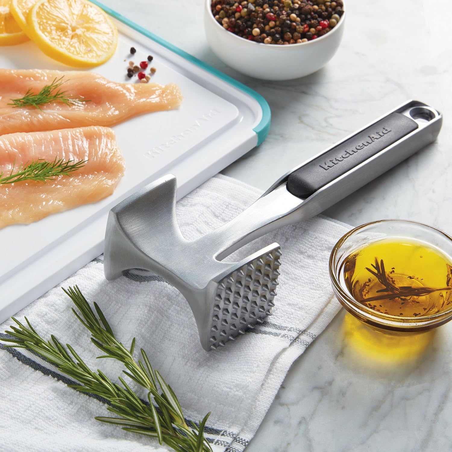 Thumbnail 6 de KitchenAid Gourmet Multi-Sided Meat Tenderizer (Textured & Smooth) with Hang Hole, Black