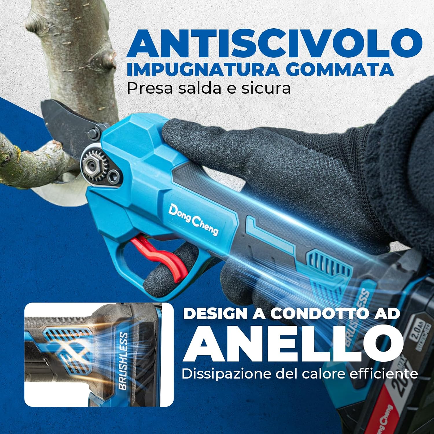 Thumbnail 6 de Dong Cheng Troncarami a batteria da 20 V con lama SK5: potenza brushless, tagli fino a Ø35 mm e doppia batteria