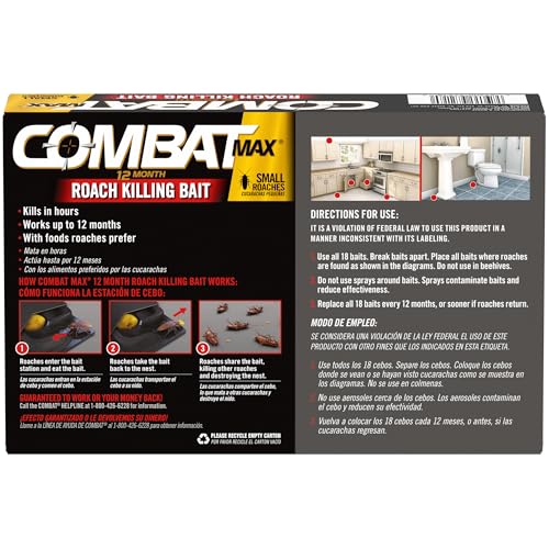 Thumbnail 5 de Combat Max 12 Month Roach Killing Bait, Small Roaches, 18 Count