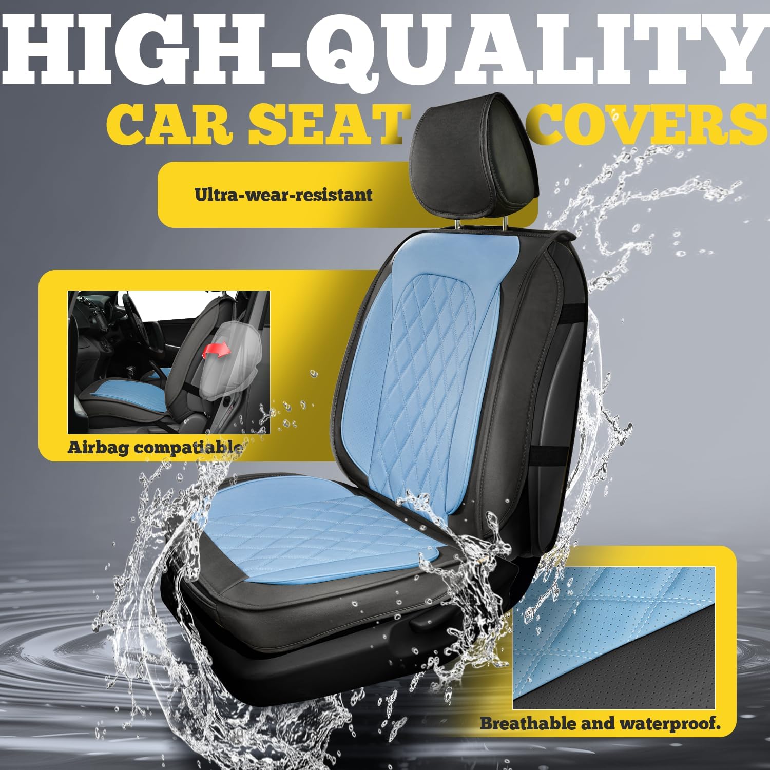 Thumbnail 4 de LINGVIDO Premium Nappa Leather Seat Covers 1️⃣💺