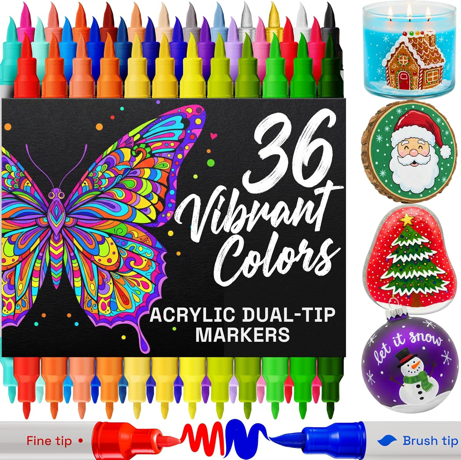 Thumbnail 4 de ARTISTRO 24 Acrylic Paint Pens set for crafts 🎨
