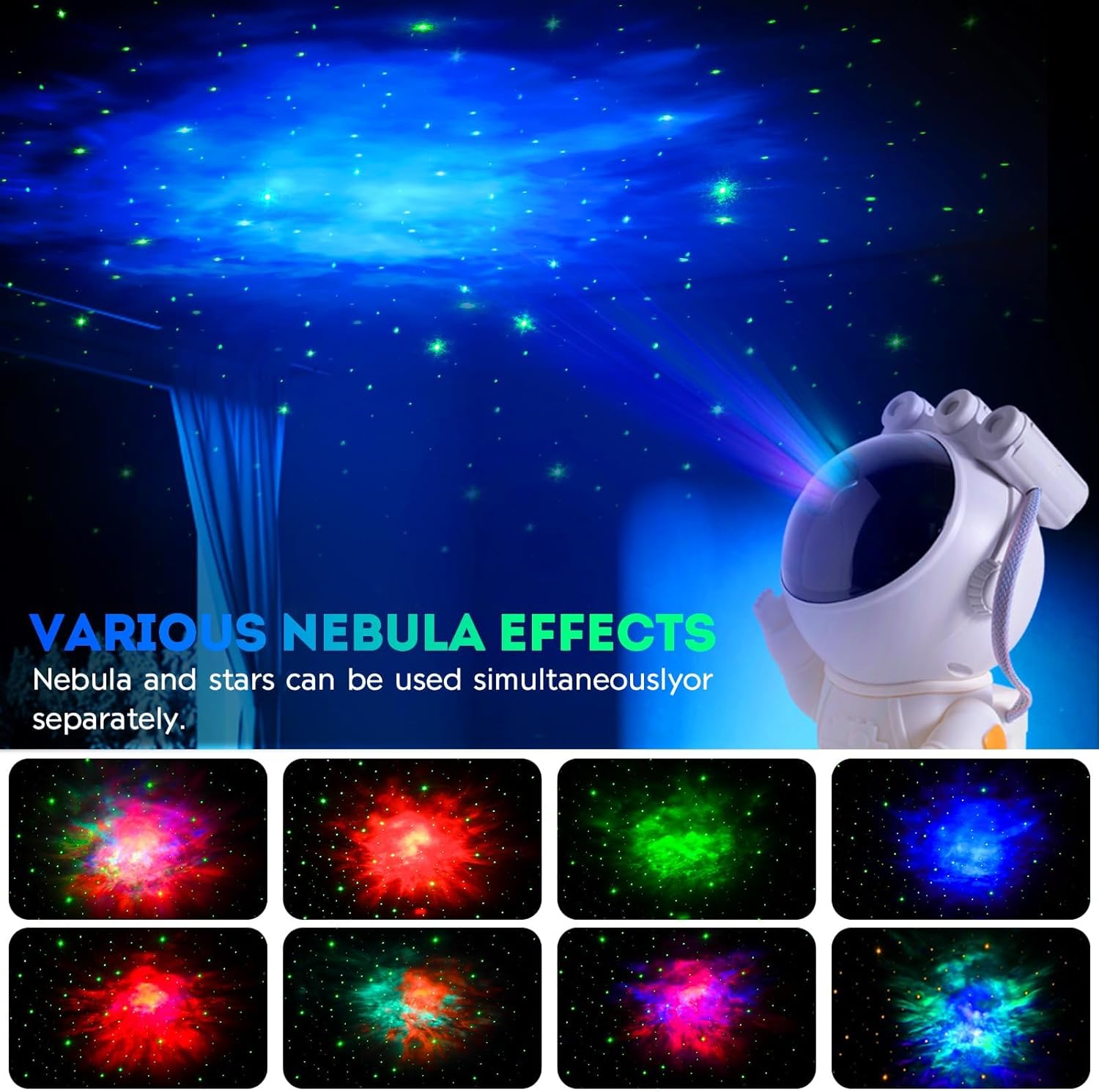 Thumbnail 1 de MOLEKSDAL LED Astronaut Sternenhimmel Projektor