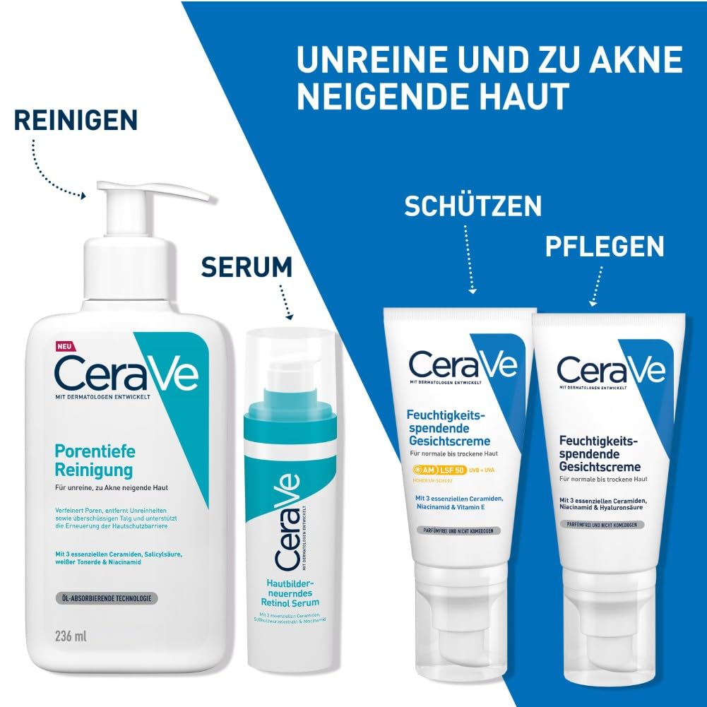 Thumbnail 6 de CeraVe Hautbilderneuerndes Retinol Serum – 30 ml für zu Akne neigende Haut