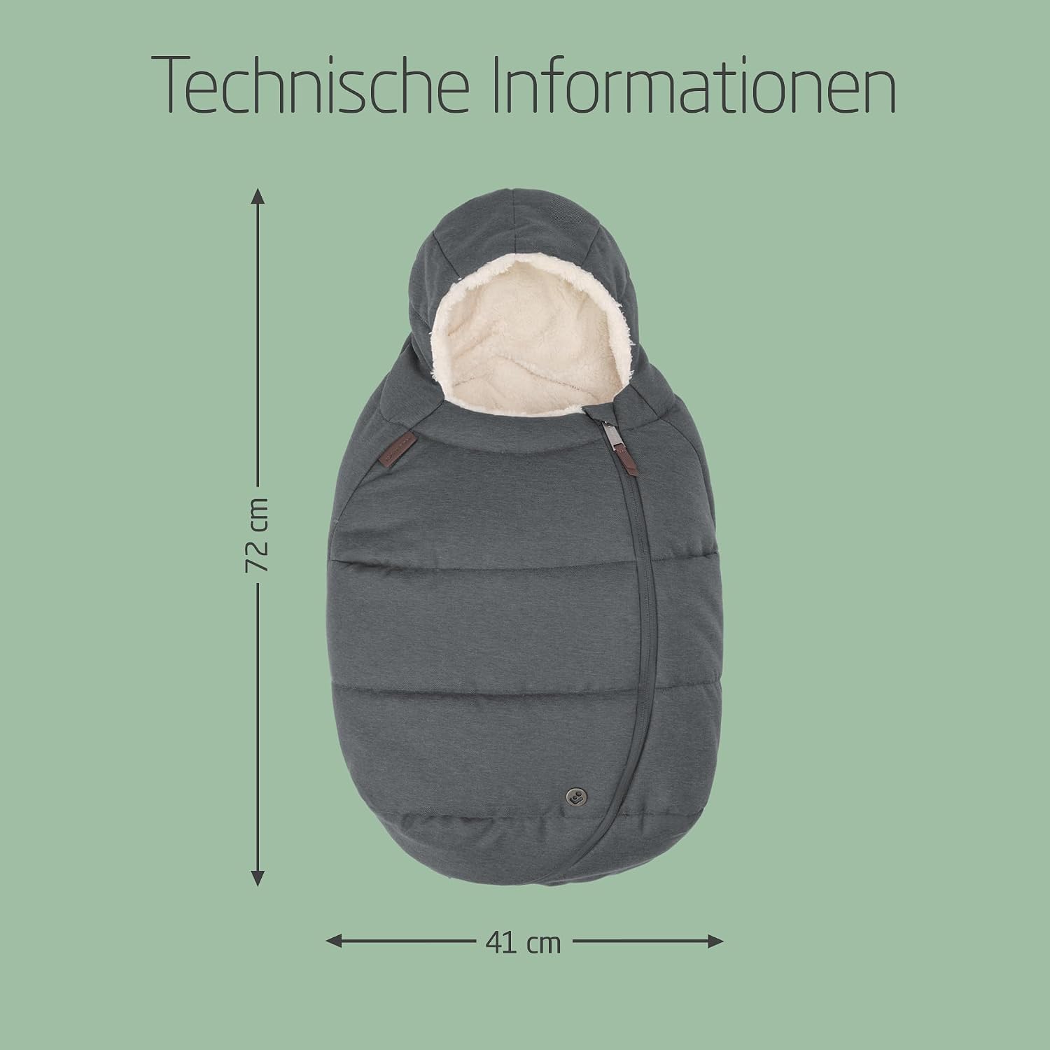 Thumbnail 6 de Maxi-Cosi Fußsack für Babyschalen (45–75 cm) Twillic Graphite – komfortabel, waschmaschinenfest und sicher