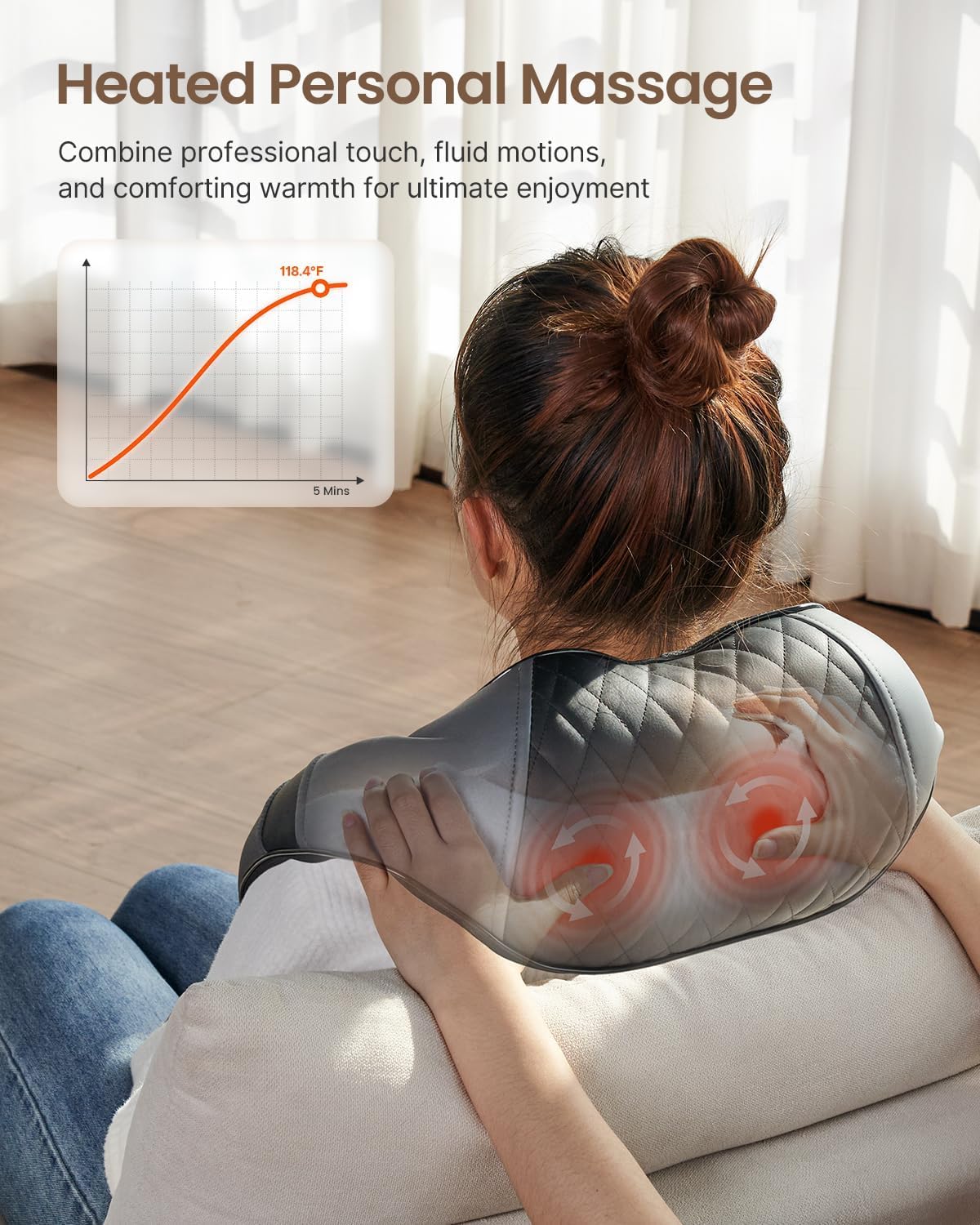 Thumbnail 1 de RENPHO Neck Massager with Heat and Shiatsu massage