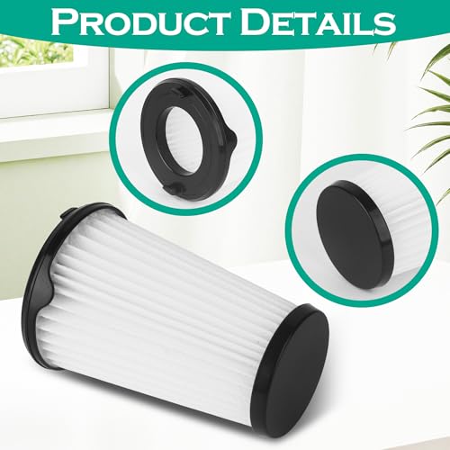 Detalle de 8er-Set HEPA Filter kompatibel mit AEG AEF150-Serie (CX7, HX6, QX8) inkl. Reinigungsbürste – Wiederverwendbar