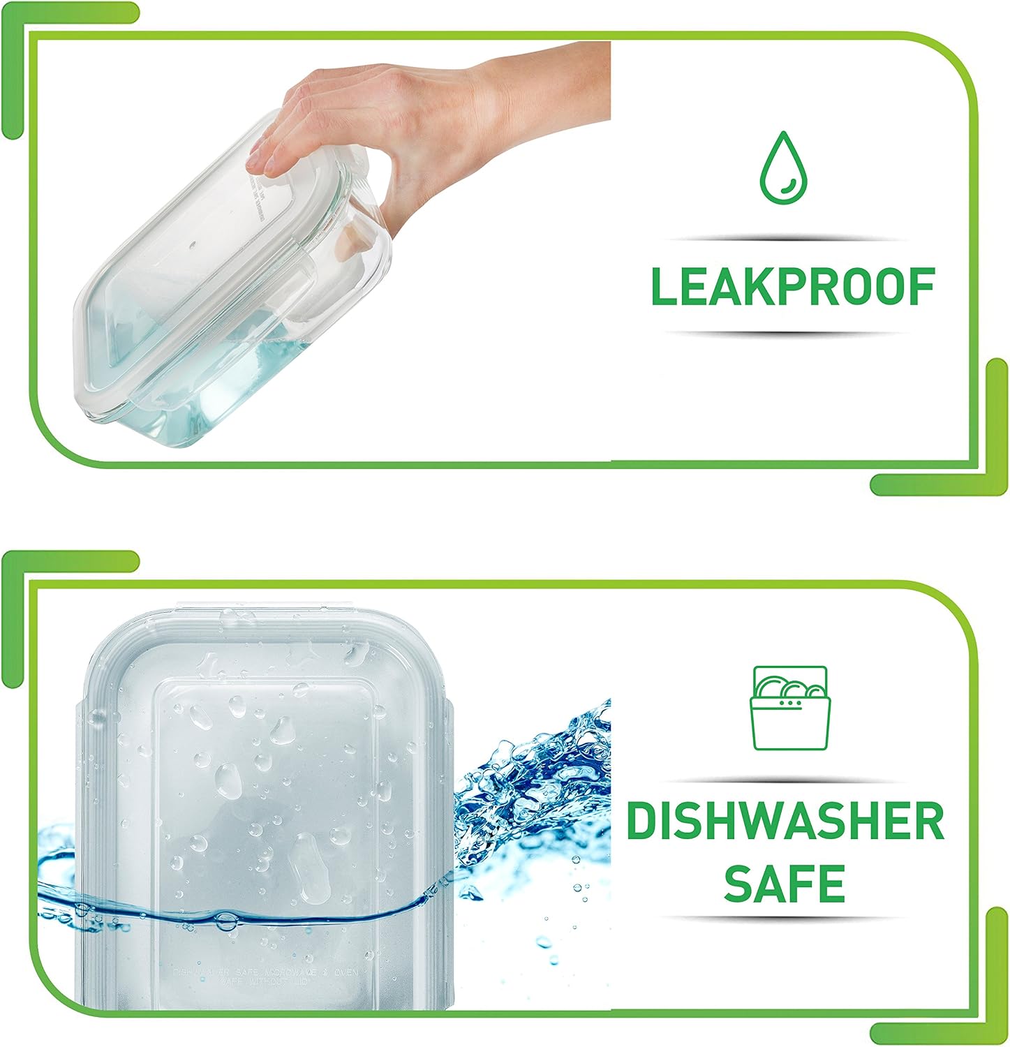 Thumbnail 4 de Prep Naturals 5-Pack Airtight Glass Meal Prep Containers (1 Compartment, 1060 ml)
