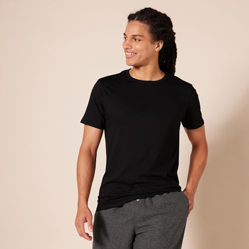 Thumbnail 2 de Amazon Essentials Camisetas de cuello redondo de corte ajustado para hombre – Paquete de 6, color negro, talla S