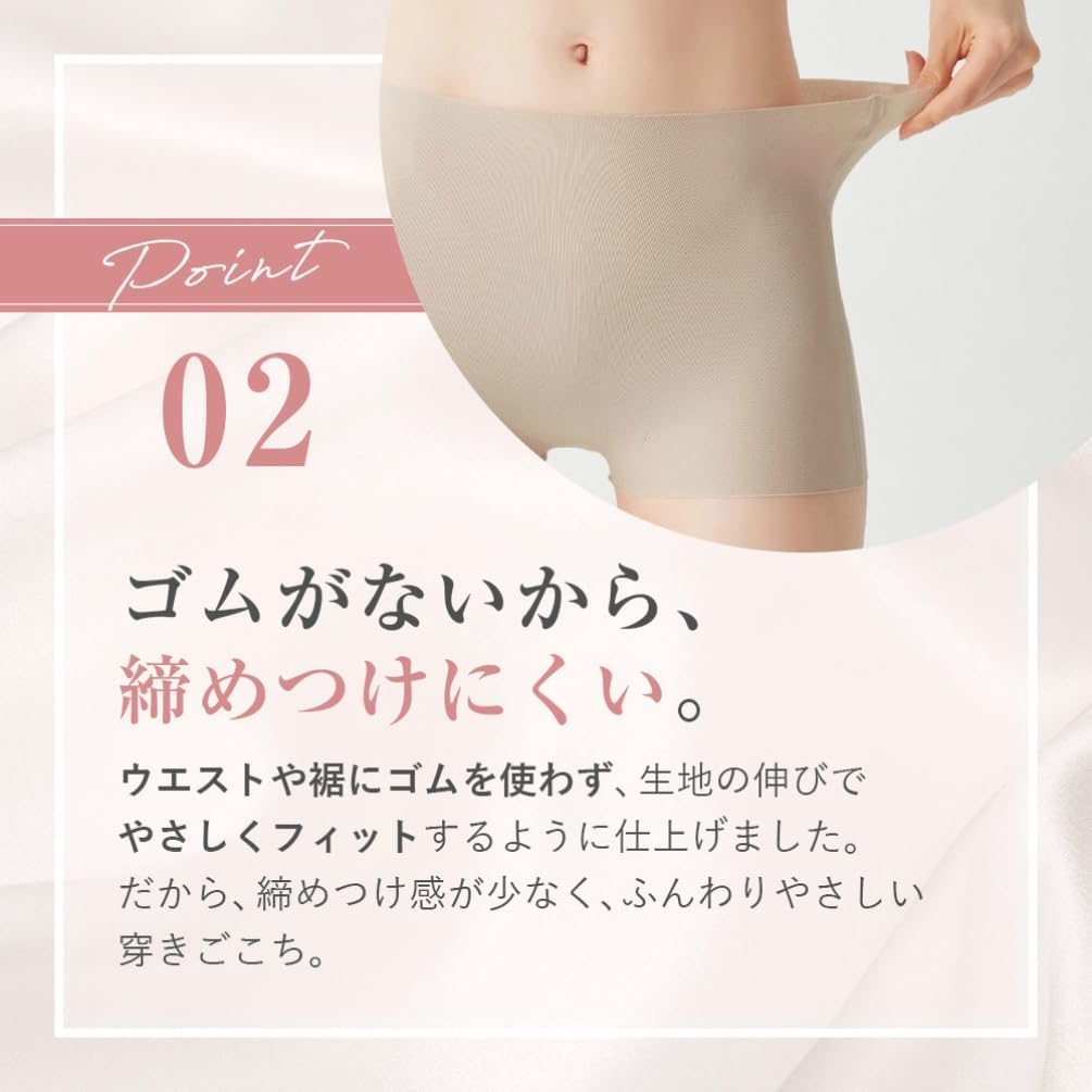 Detalle de グンゼ キレイラボ KL2062(A) レディース一分丈ショーツ 綿混・完全無縫製・深ばき