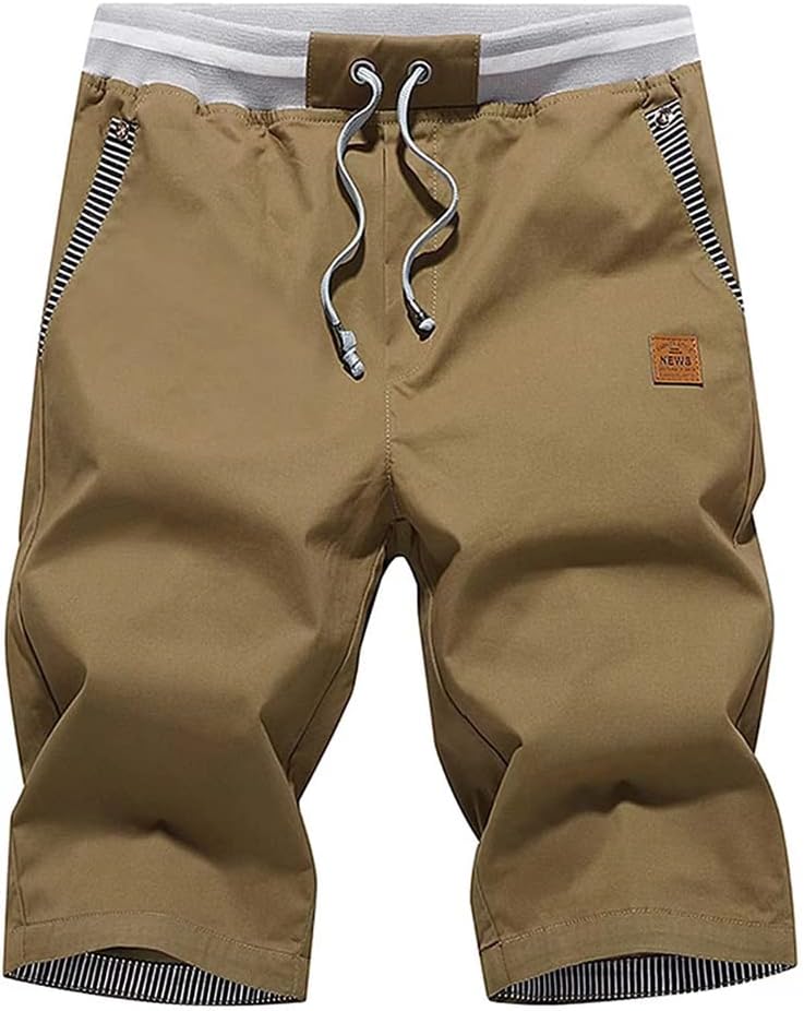 Thumbnail 6 de ZOXOZ Mens Shorts Summer Casual Cotton with Drawstring Elastic Waist Pockets