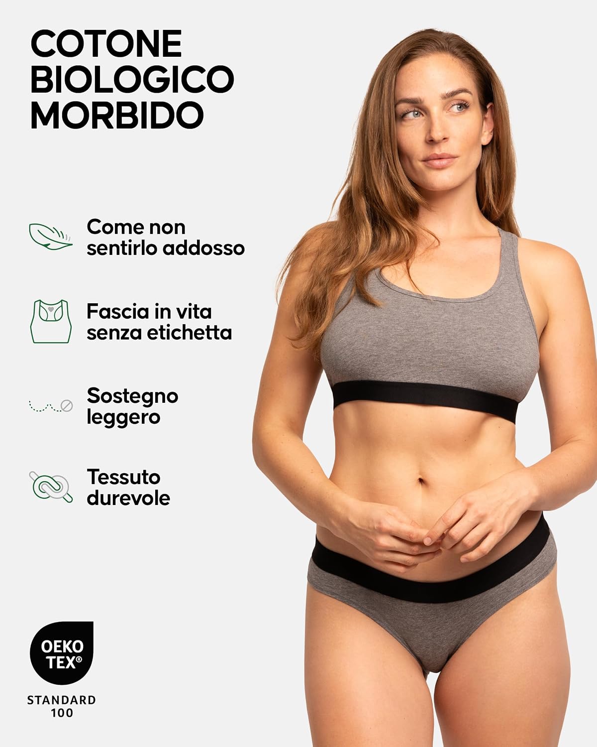 Detalle de DANISH ENDURANCE Bikini Donna in Cotone Biologico – Intimo Morbido e Traspirante, Slip Comodi da 1 o 3 Paia