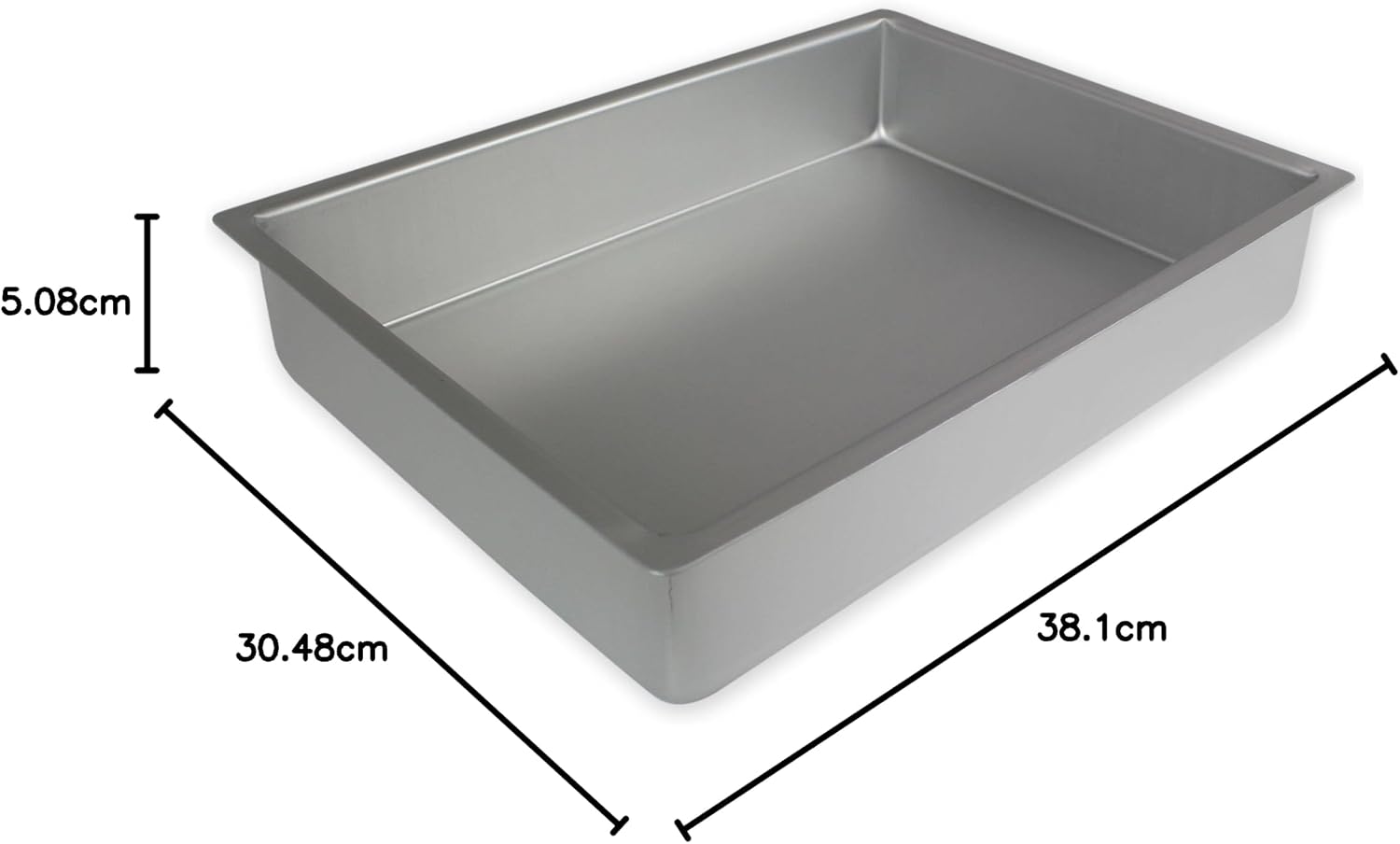 Detalle de PME aluminiowa forma do ciasta 30 × 38 cm, głęboka, 5 l