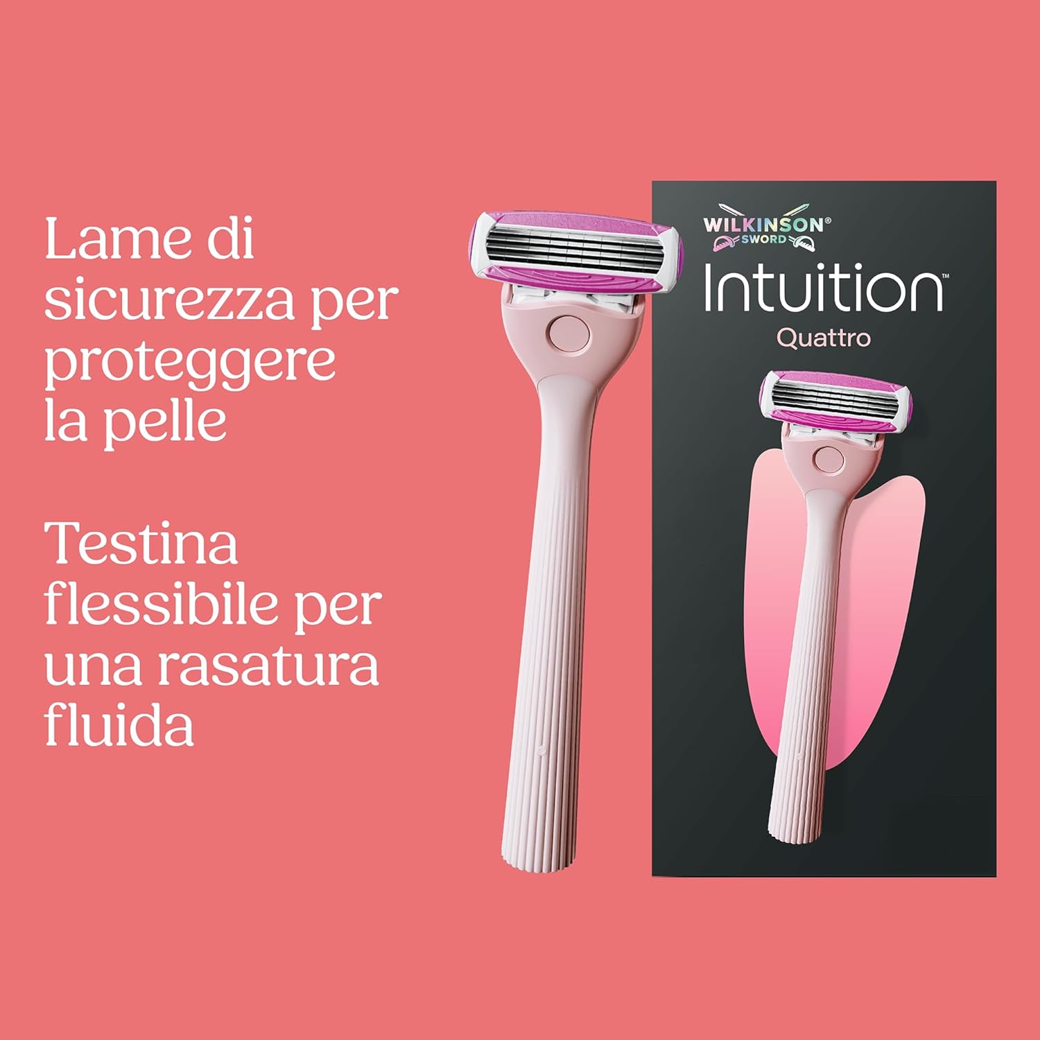 Detalle 2 de Wilkinson Sword Intuition Quattro rasoi da donna, confezione XL + 6 ricariche