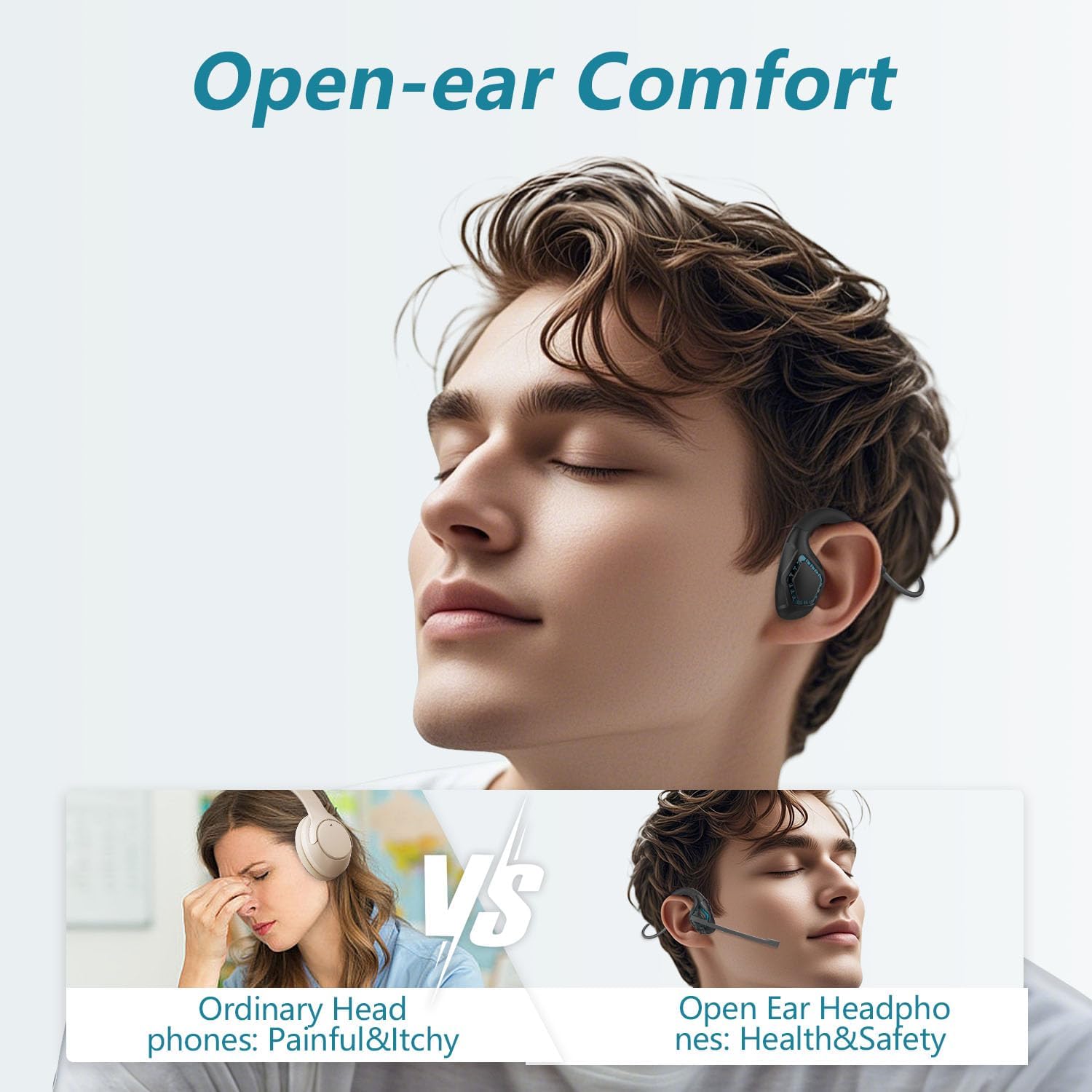 Detalle 2 de BANIGIPA Open Ear Headphones 10 Hrs Playtime