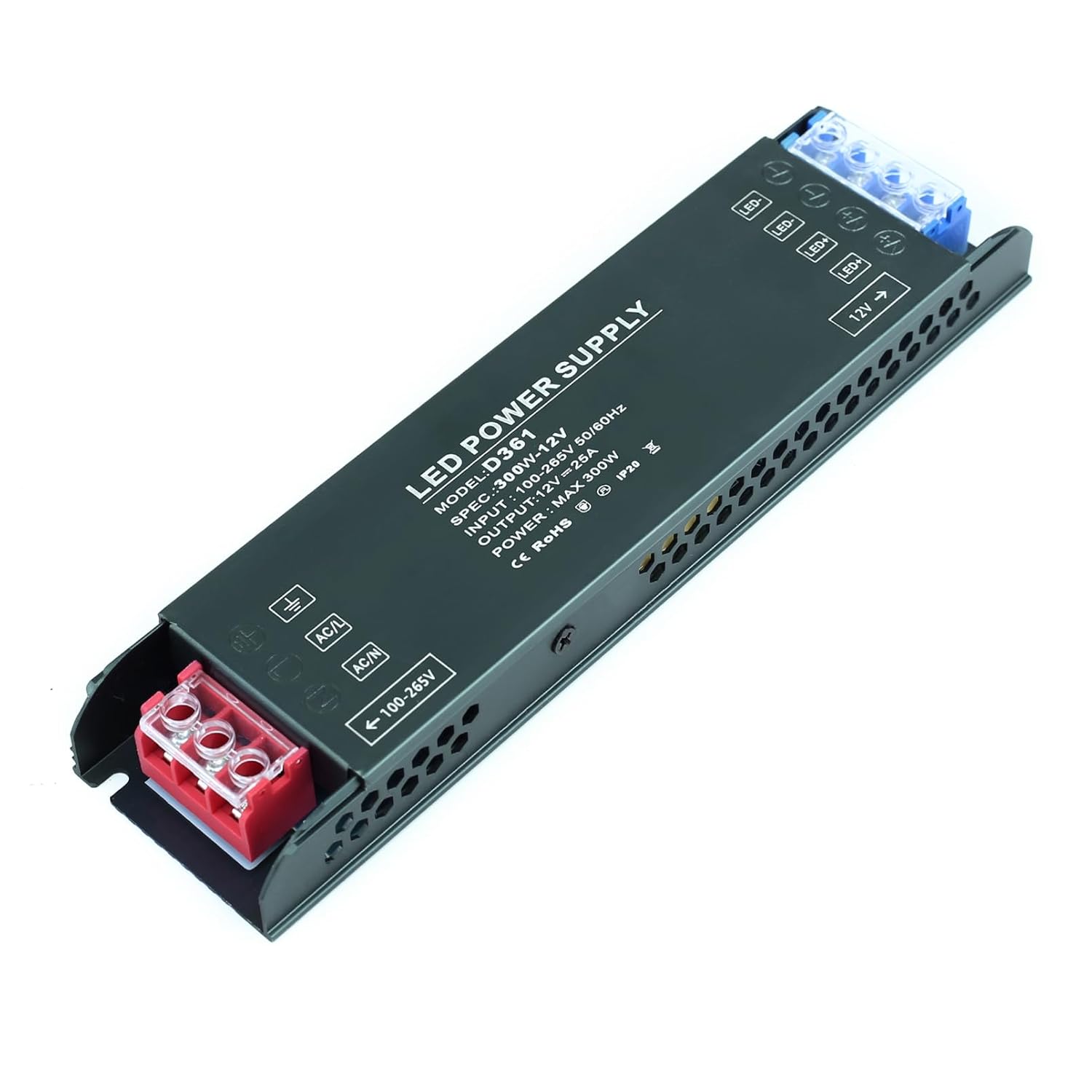 Thumbnail 6 de KSIBNW Alimentatore 12V da 220V a 12V 200W Slim LED Driver, protezioni integrate