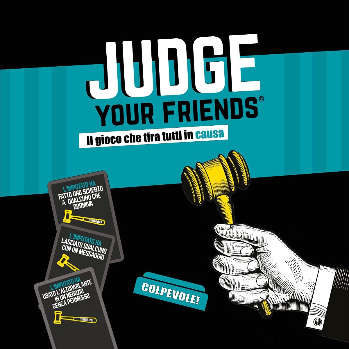 Detalle 2 de Judge Your Friends – L’Unico In Italiano di YAS Games, gioco da tavolo party per 2–8 giocatori
