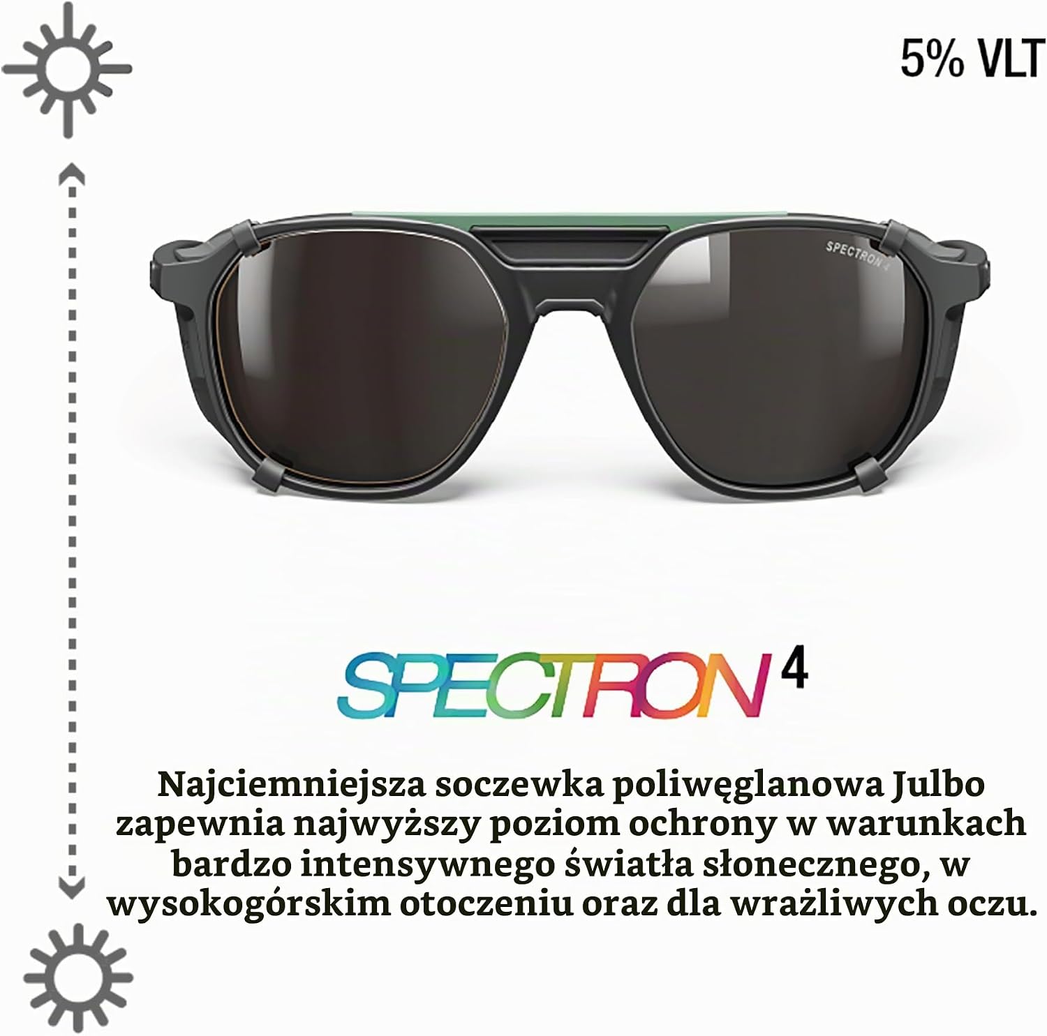 Detalle de Julbo Slack Cover – okulary przeciwsłoneczne z osłonami bocznymi i nad nosem