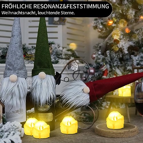 Thumbnail 6 de daphomeu LED Teelichter, 14er Set – flackernde Kerzen ohne Flamme, Ø 3,6 cm x H 3,2 cm