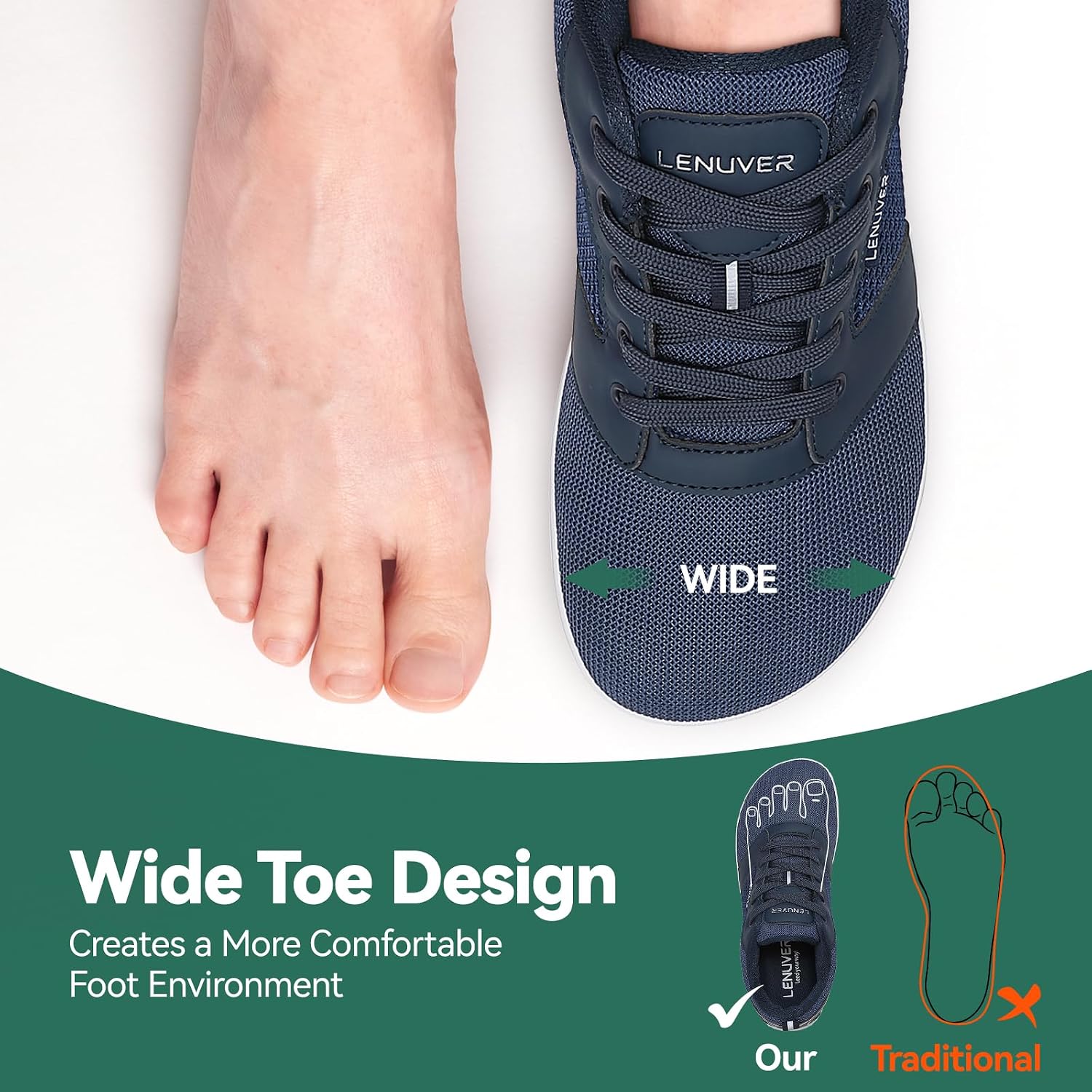 Detalle 2 de gitzing barefoot shoes Wide Toe Zero-drop trail trainers (unisex)