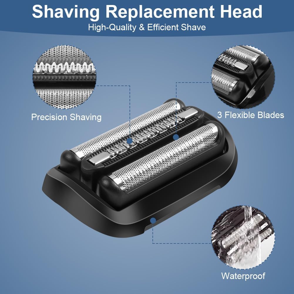 Detalle de OFFCUP 53B S5/6 Replacement Shaver Heads for Braun Series 5 and 6, 2 Pack